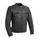 MEN'S MOTORCYCLE PERFORATED LEATHER JACKET