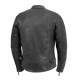 MEN'S MOTORCYCLE PERFORATED LEATHER JACKET