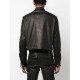 FRONT PRESS-STUD FASTENING LEATHER JACKET