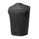 MEN'S CLUB STYLE LEATHER VEST - WHITE