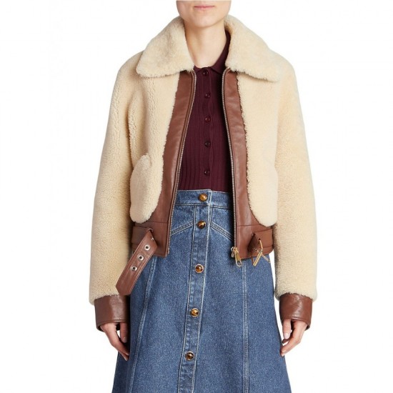 SHEARLING & LEATHER MOTO JACKET