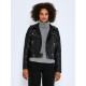 WOMEN'S BLACK TRENDY LEATHER JACKET