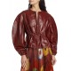 BALLOON-SLEEVE LEATHER JACKET