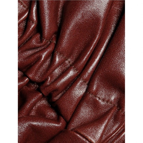 BALLOON-SLEEVE LEATHER JACKET