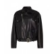 BUFFALO BLACK LEATHER BIKER JACKET