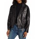 BUFFALO BLACK LEATHER BIKER JACKET