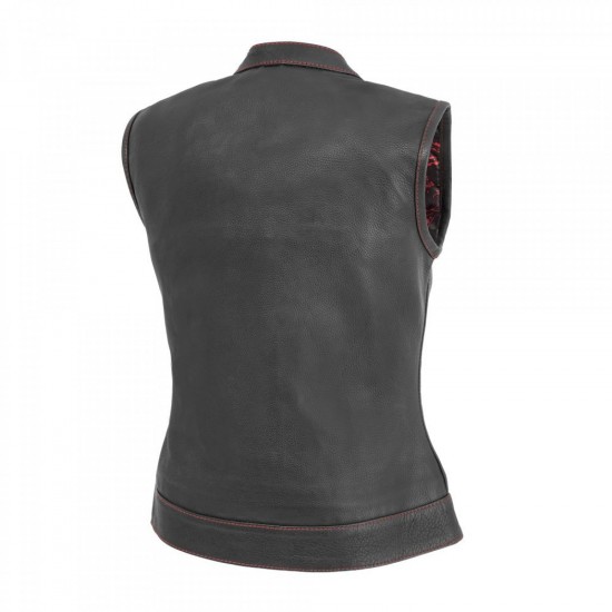 WOMEN'S MOTORCYCLE LEATHER VEST