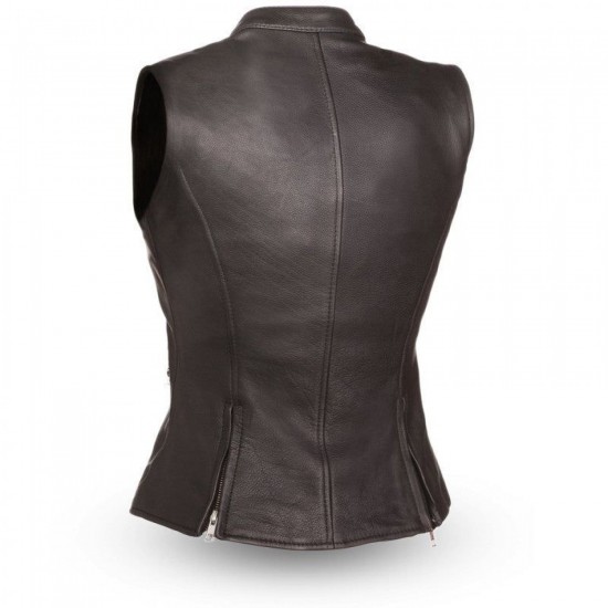 WOMEN'S MOTORCYCLE LEATHER VEST