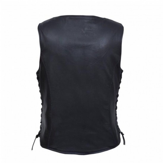 WOMEN'S MOTORCYCLE LEATHER VEST