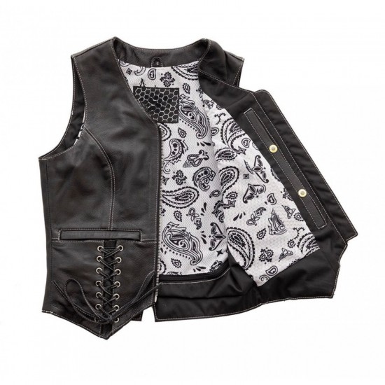WOMEN'S MOTORCYCLE LEATHER VEST
