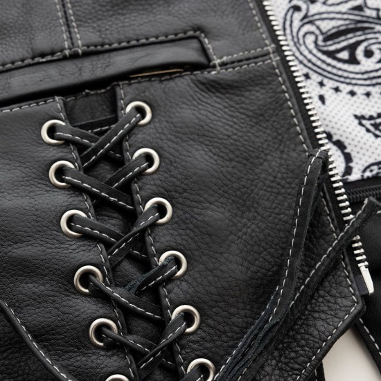WOMEN'S MOTORCYCLE LEATHER VEST