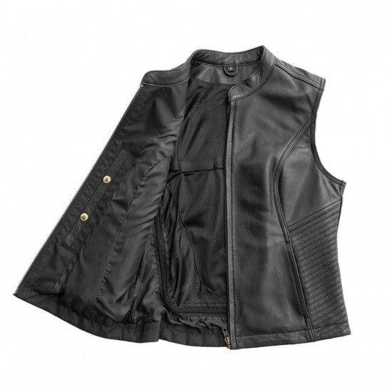 WOMEN'S MOTORCYCLE LEATHER VEST