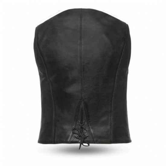 WOMEN'S MOTORCYCLE LEATHER VEST