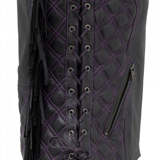 WOMEN'S MOTORCYCLE LEATHER VEST