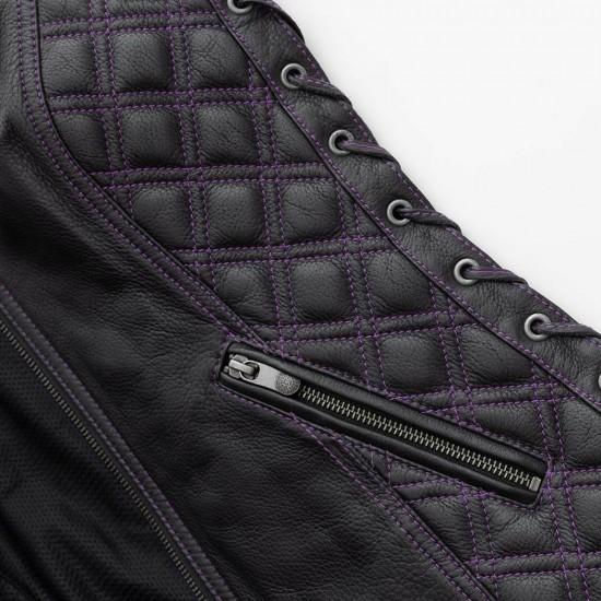 WOMEN'S MOTORCYCLE LEATHER VEST
