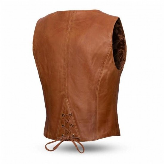 WOMEN'S MOTORCYCLE LEATHER VEST